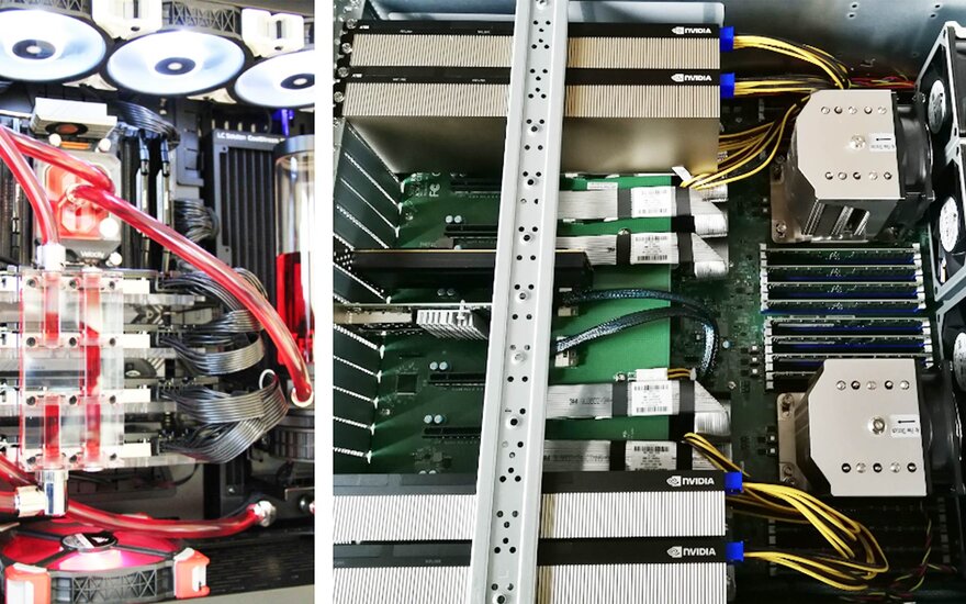 Workstation und HPC des Labors für kooperative automatisierte Verkehrssysteme. 