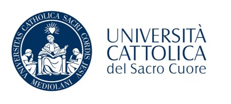 Blaues Logo der Universitia Cattolica del Sacro Cuore