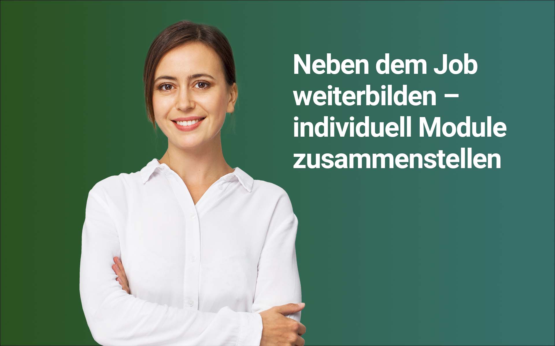 Portrait einer Studentin im berufsbegleitenden Modulstudium